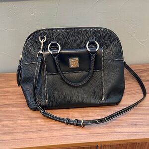 Dooney & Bourke Audrey Black Pebbled Leather Satchel